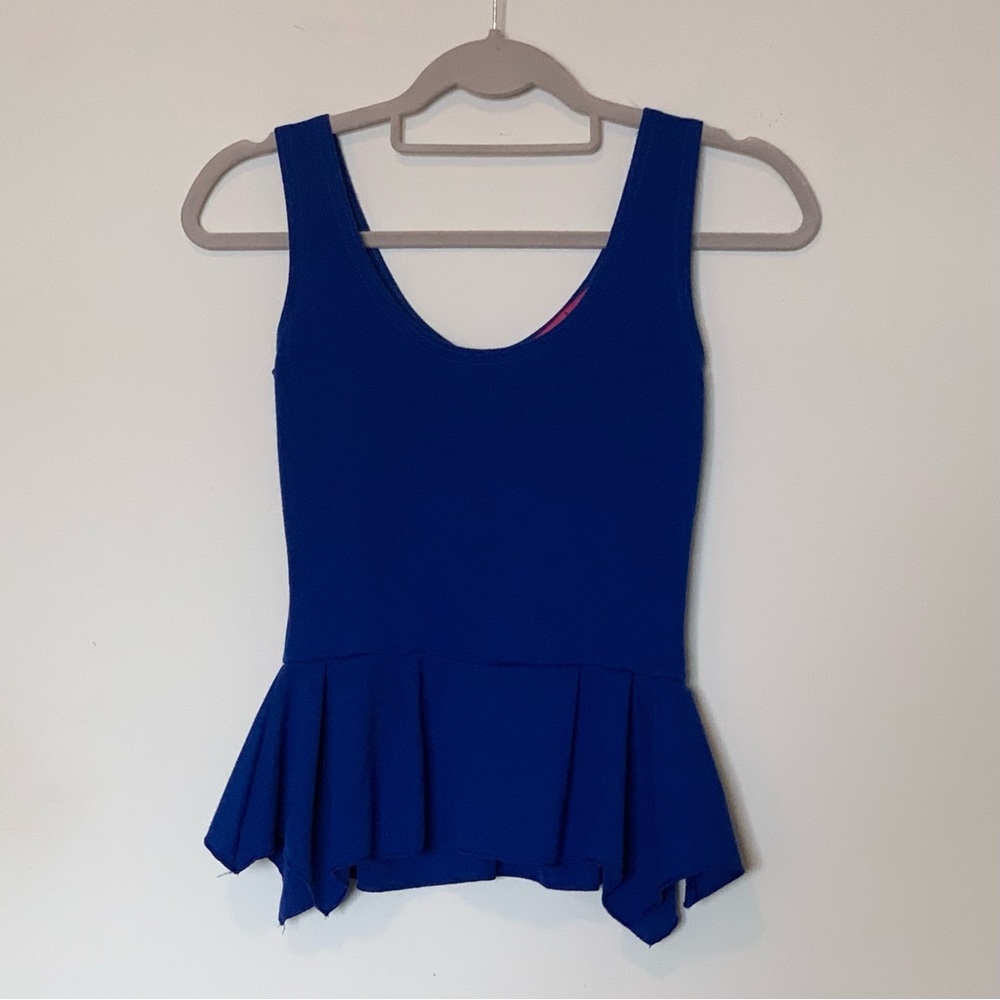 Cobalt Blue Peplum Tank